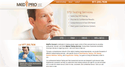 Desktop Screenshot of medpromedicaltesting.com
