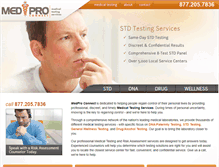 Tablet Screenshot of medpromedicaltesting.com